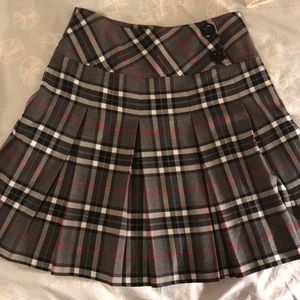 Gray Plaid Skirt